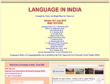 Tablet Screenshot of languageinindia.com